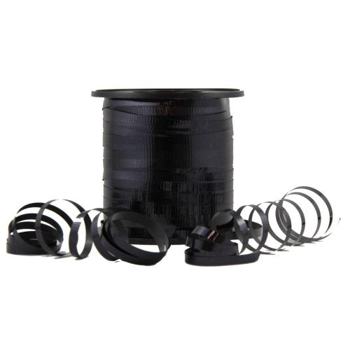 Metallic black curling ribbon