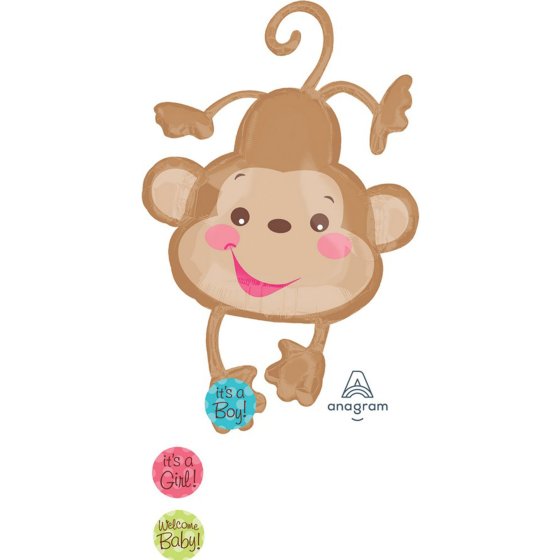 Foil Balloon SuperShape Doo-Dads Fisher Price Baby Monkey XL