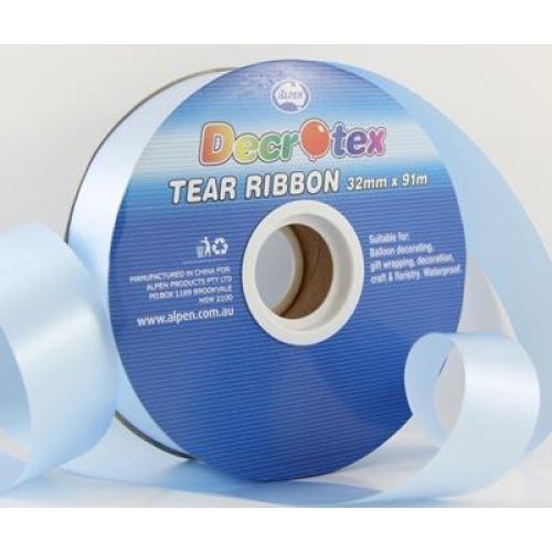Light blue ribbon on gift box