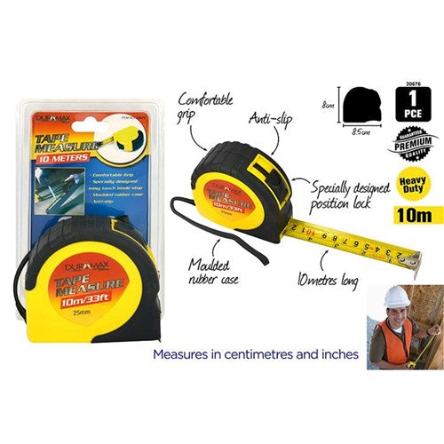 10 metre tape measure with 25mm blade