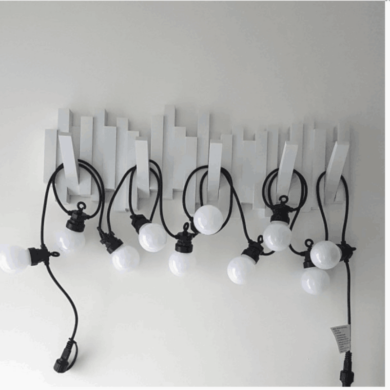 20 LED Globes Festoon Light Black Cable Opal 15m – outdoor festoon string lights with opal globes for garden, party, and event lighting