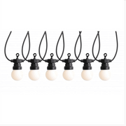 20 LED Globes Festoon Light Black Cable Opal 15m – outdoor festoon string lights with opal globes for garden, party, and event lighting