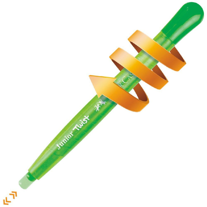 Faber Castel Junior Triangular Twist Wax Crayons Assorted Pack of 12  image 5