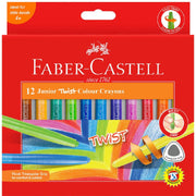 Faber Castel Junior Triangular Twist Wax Crayons Assorted Pack of 12  image 5