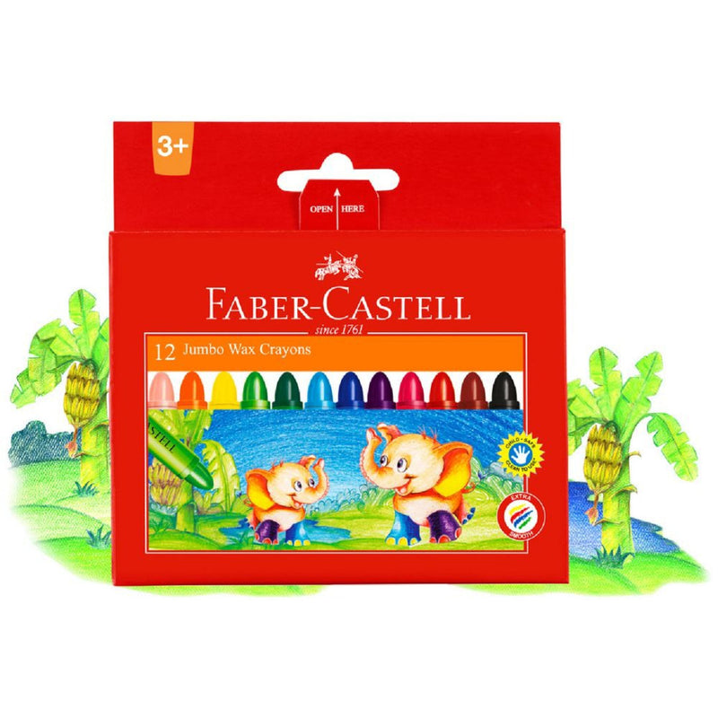 Faber Castel Jumbo Wax Crayons Assorted Pack of 12  image 5