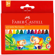 Faber Castel Jumbo Wax Crayons Assorted Pack of 12