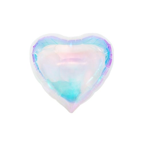 60cm iridescent heart shaped inflatable