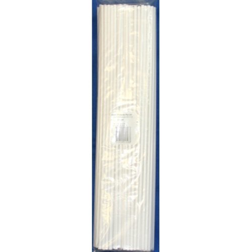 White balloon sticks 40cm pack of 100