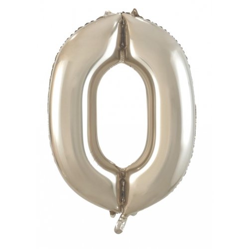 Decrotex #0 Number Foil Balloon Champagne 86cm