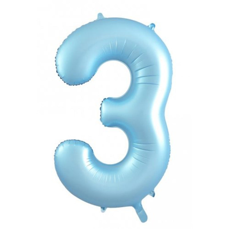 Decrotex Matt #3 Foil Balloon Pastel Blue 86cm