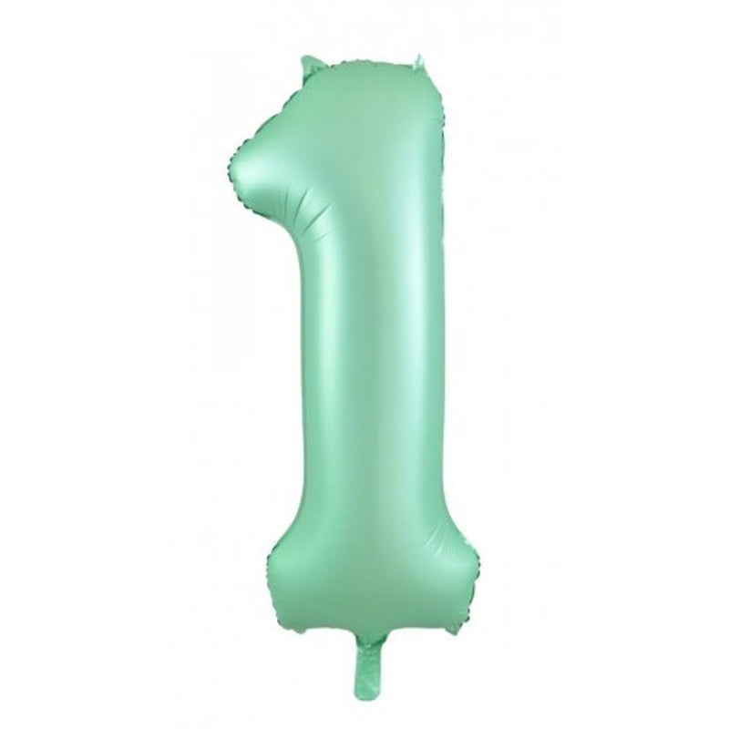 Foil Balloon Number #1 86cm Matt Mint