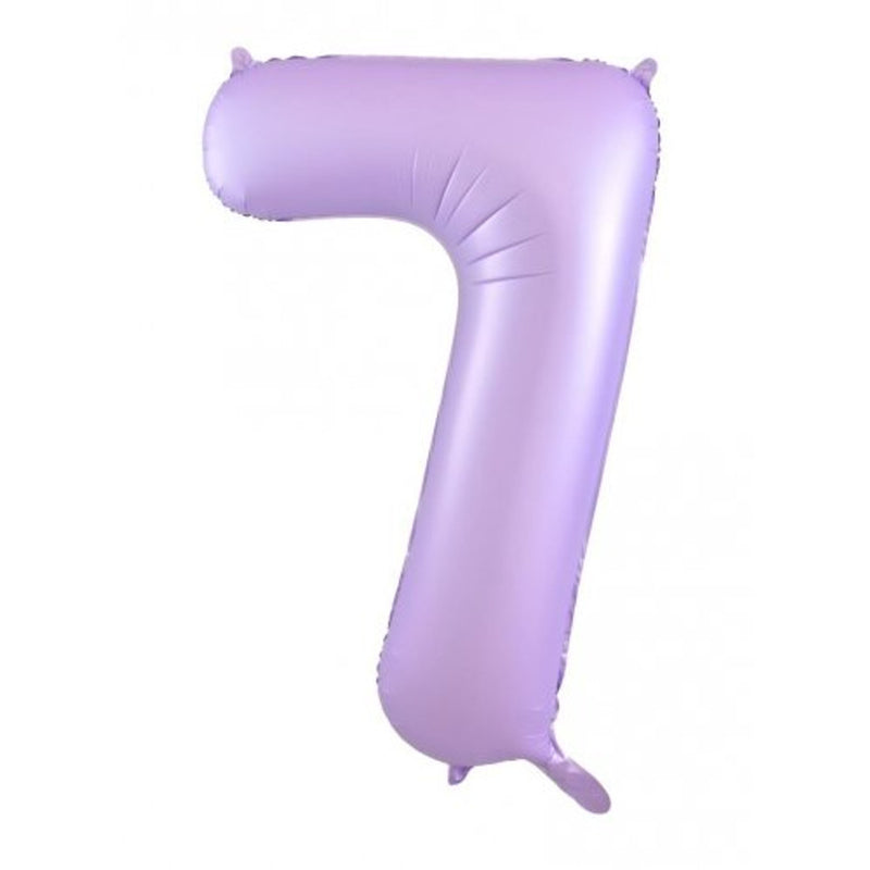 Foil Balloon Number #7 86cm Mat Lilac