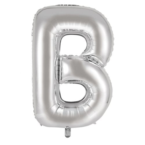 Silver letter B balloon