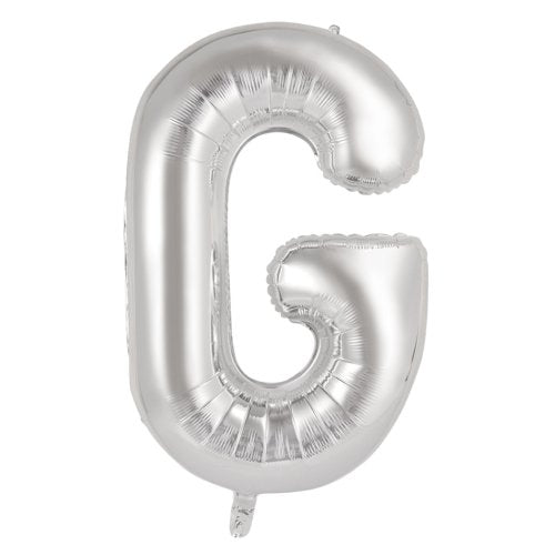 Silver letter G balloon