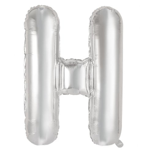 Silver letter H balloon