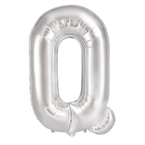 Silver letter Q balloon