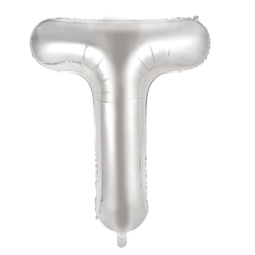 Silver letter T balloon