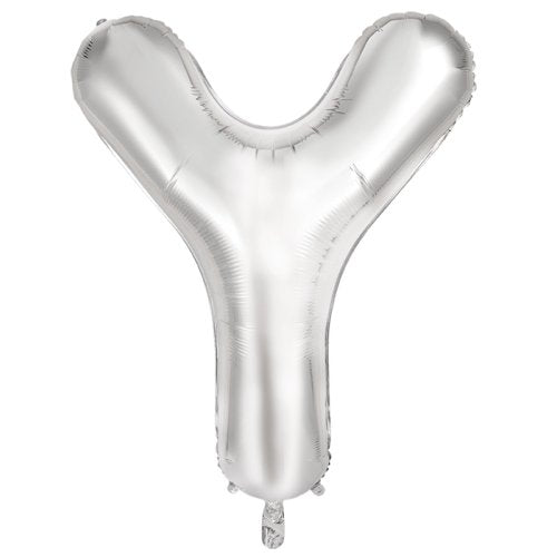 Silver letter Y balloon