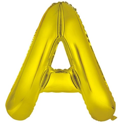 Gold letter A balloon