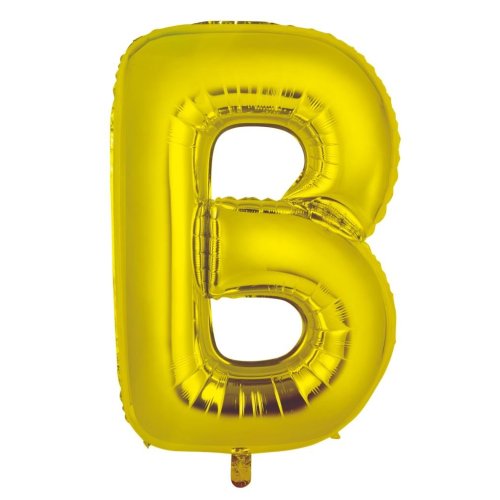Gold letter B balloon
