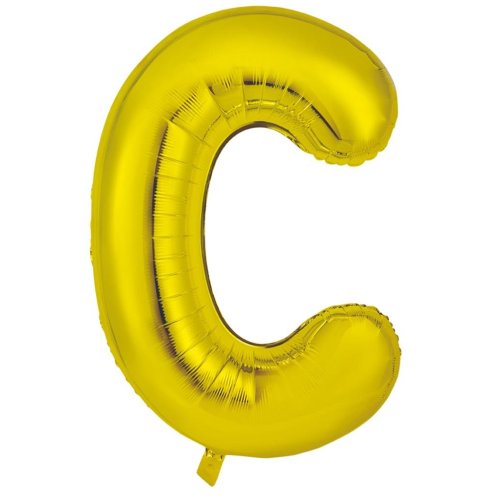 Gold letter C balloon