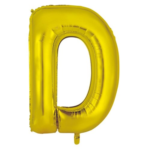 Gold letter D balloon
