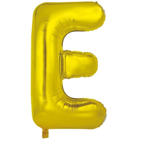Gold letter E balloon