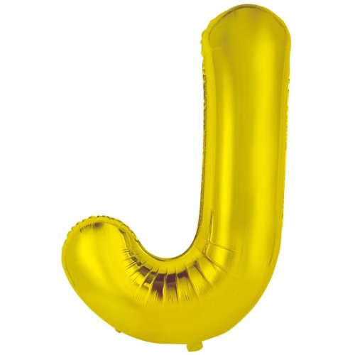 Gold letter J balloon