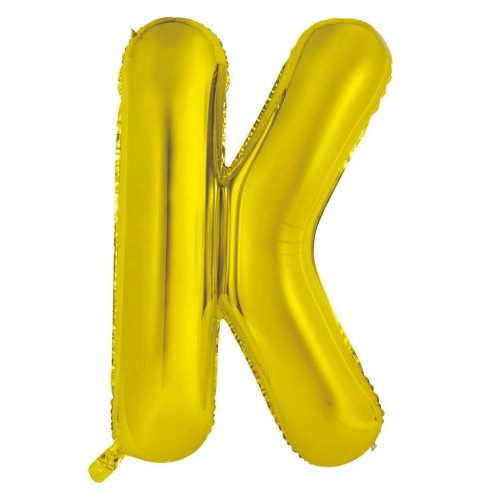 Gold letter K balloon