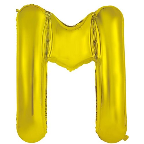 Gold letter M balloon