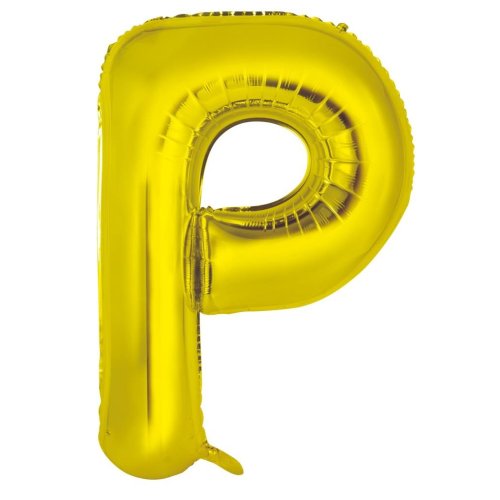 Gold letter P balloon