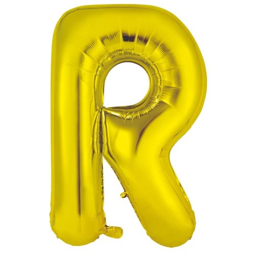 Gold letter R balloon