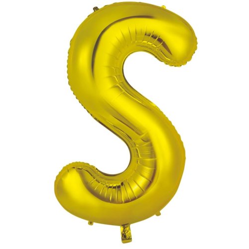 Gold letter S balloon