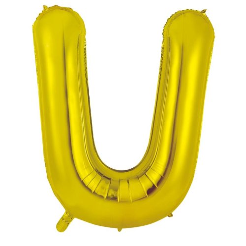 Gold letter U balloon