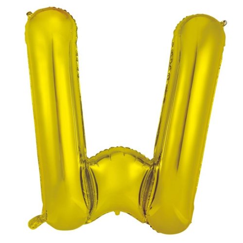 Gold letter W balloon