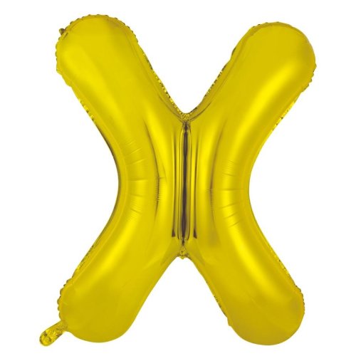 Gold letter X balloon
