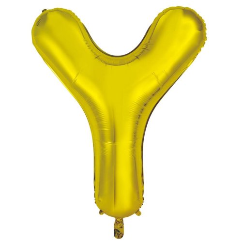 Gold letter Y balloon