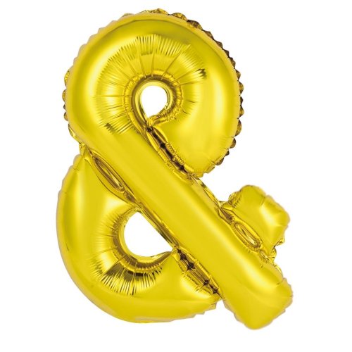 Gold ampersand balloon