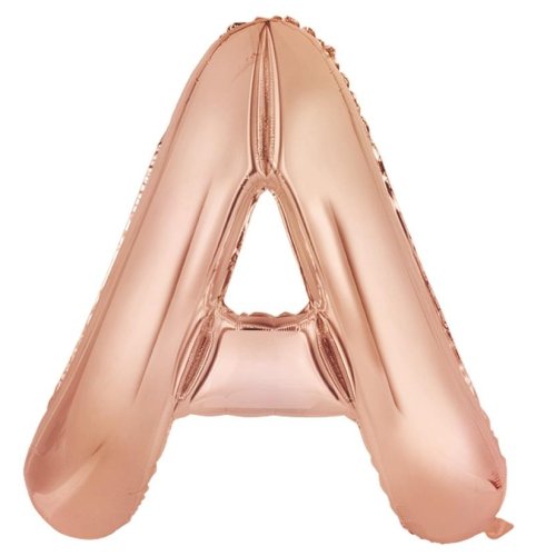 Rose gold letter A balloon