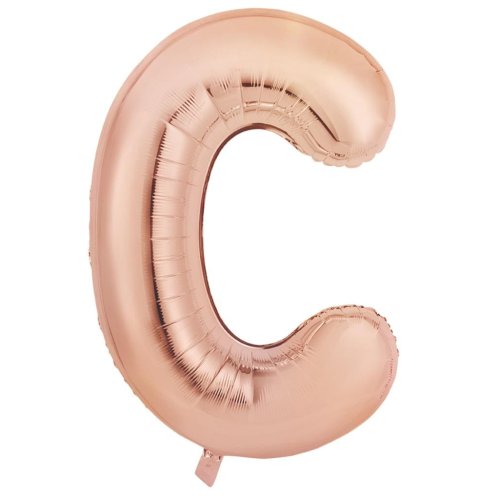 Rose gold letter C balloon