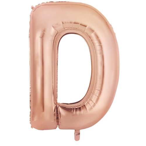 Rose gold letter D balloon