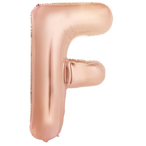 Rose gold letter F balloon