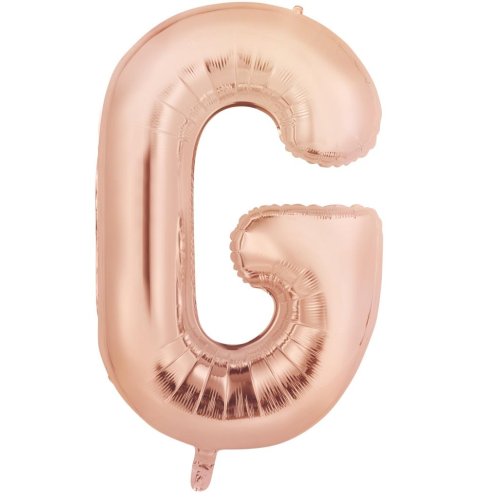 Rose gold letter G balloon