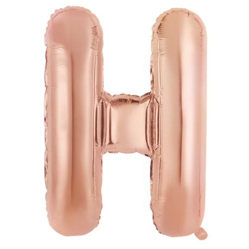 Rose gold letter H balloon