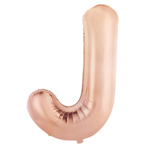Rose gold letter J balloon