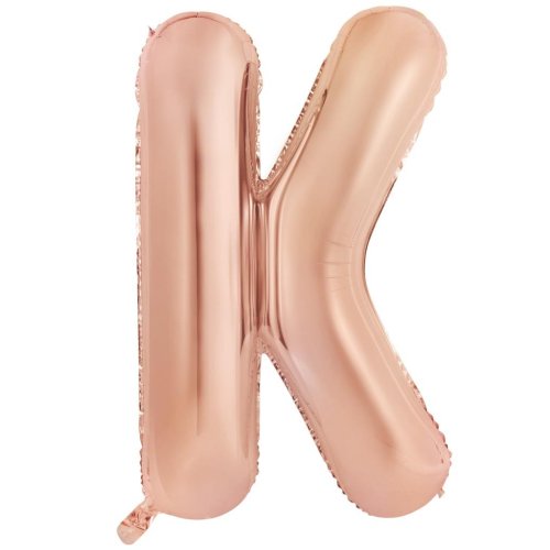 Rose gold letter K balloon
