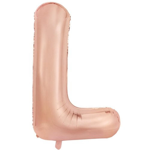 Rose gold letter L balloon