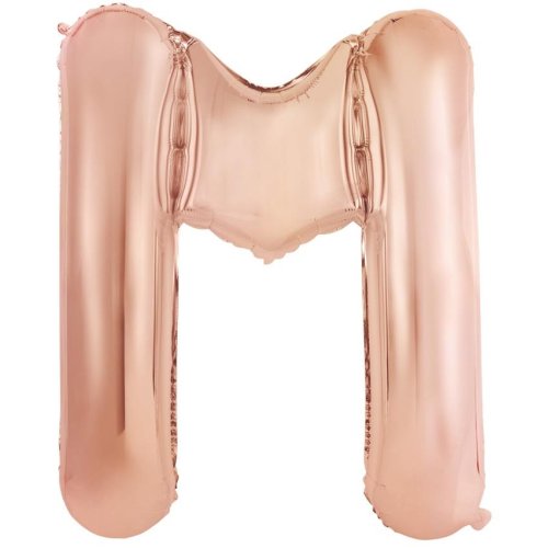 Rose gold letter M balloon