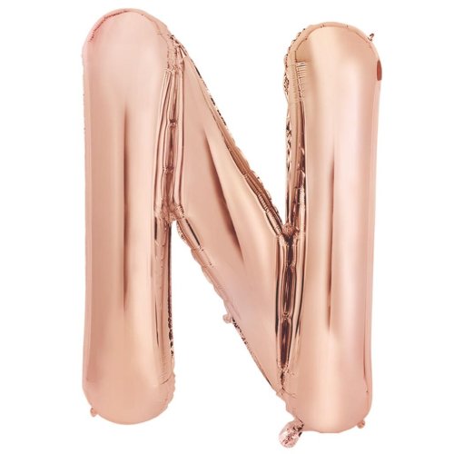 Rose gold letter N balloon