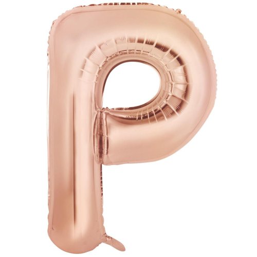 Rose gold letter P balloon